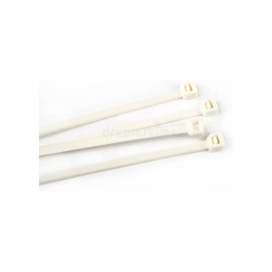 ABRACADEIRA DE NYLON 3,6*300mm 100UN/PCT BRANCO
