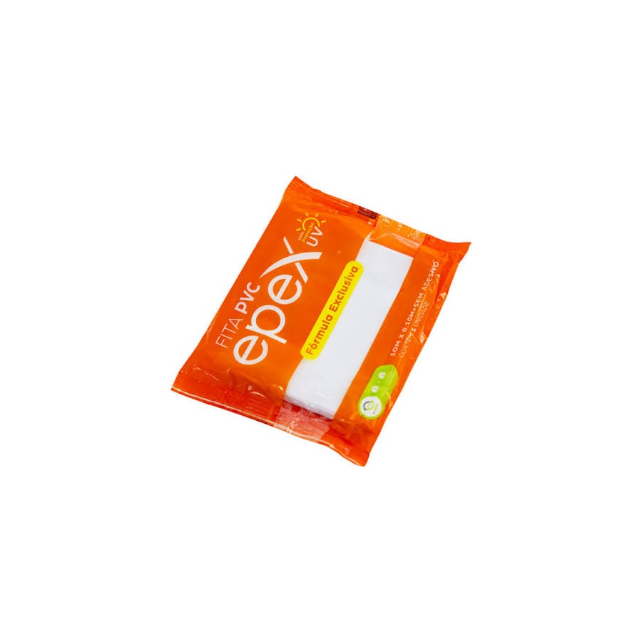 FITA PVC EPEX BRANCA 100MM x 10M - - 2 VOL.