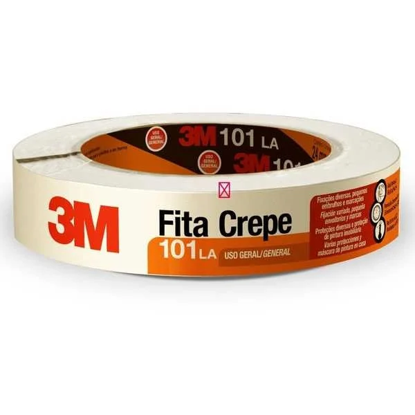 FITA CREPE USO GERAL 18MMX50M 101LA 3M