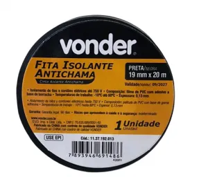 FITA ISOL 19MMX10M BRANCA VONDER PLUS
