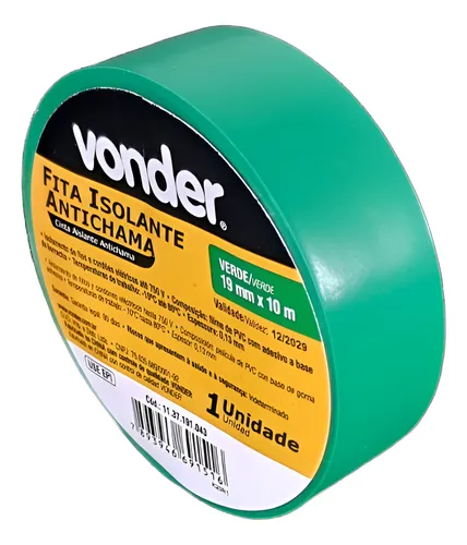 FITA ISOL 19MMX10M VERDE VONDER PLUS