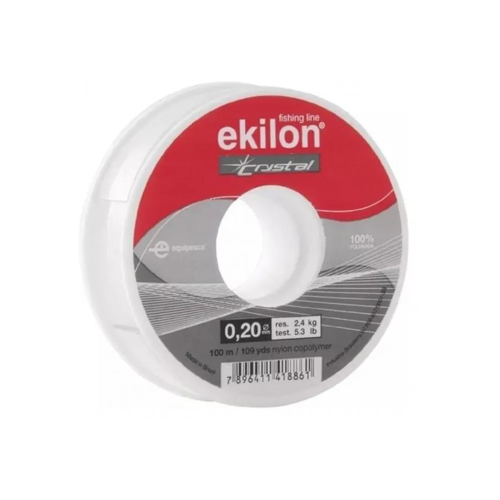 LINHA PARA PESCA, 0,20 MM X 100 M, BRANCA, EKILON
