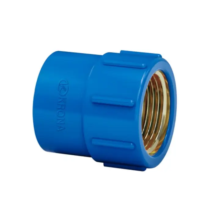 LUVA AZUL C/BUCHA LATÃO 1/2" (25MM) KRONA