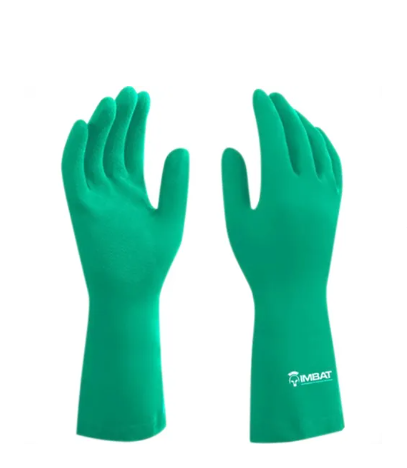 LUVA LATEX FORRADA VERDE TAM M IMBAT