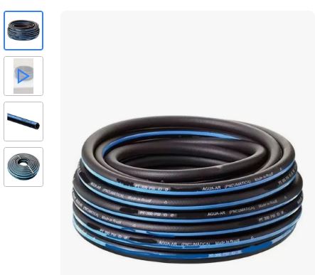 MANGUEIRA SUPER REFORÇADA 1/2 X 3.0 JARDIM AZUL/PRETO 100 M