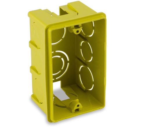 CAIXA DE LUZ 4X2 RETANGULAR AMARELA