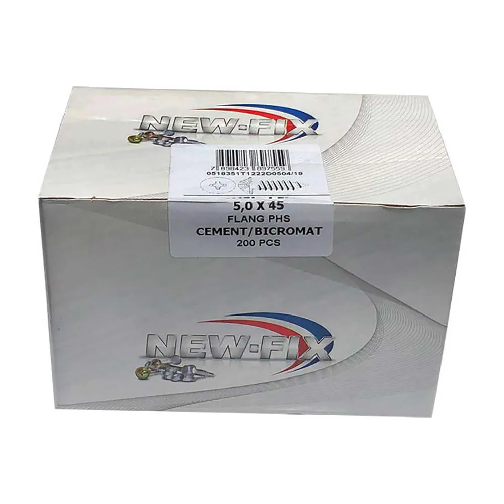 CAIXA PARAFUSO CHIP-FIX FLANGEADO BICROMATIZADO 5,0 x 50 C/ 200un